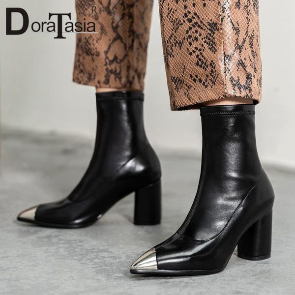 doratasia brand new ladies chunky high heels ankle boots fashion pointed toe boots women slip on elegant office shoes woman, Black
doratasia brand new ladies chunky high heels ankle boots fashion pointed toe boots women slip on elegant office shoes woman, Black