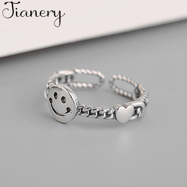 brand hollow smiling face ring heart lock chain thai silver color adjustable rings for women, Slivery;golden
brand hollow smiling face ring heart lock chain thai silver color adjustable rings for women, Slivery;golden