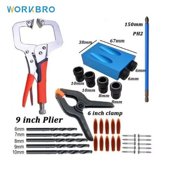 woodworking oblique hole locator 51 pcs kit drill bits pocket hole jig kit guide set puncher carpentry diy tools
woodworking oblique hole locator 51 pcs kit drill bits pocket hole jig kit guide set puncher carpentry diy tools