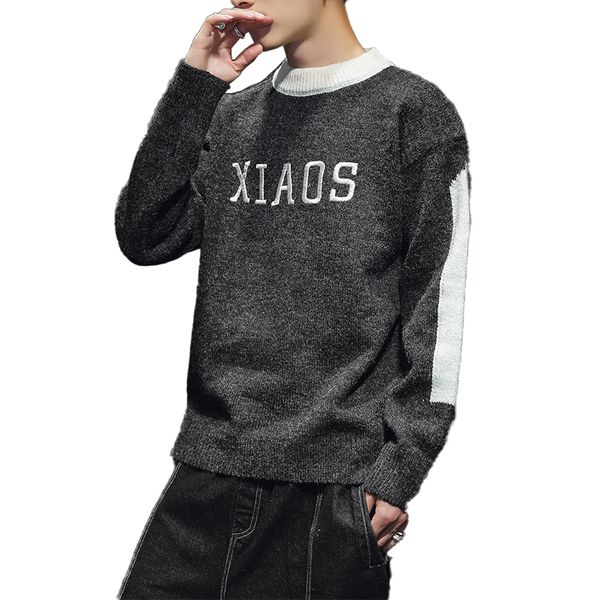 sweater men 2020 winter fashion warm casual trending clothing homme black thick pullover homme flat knitted costume hot, White;black