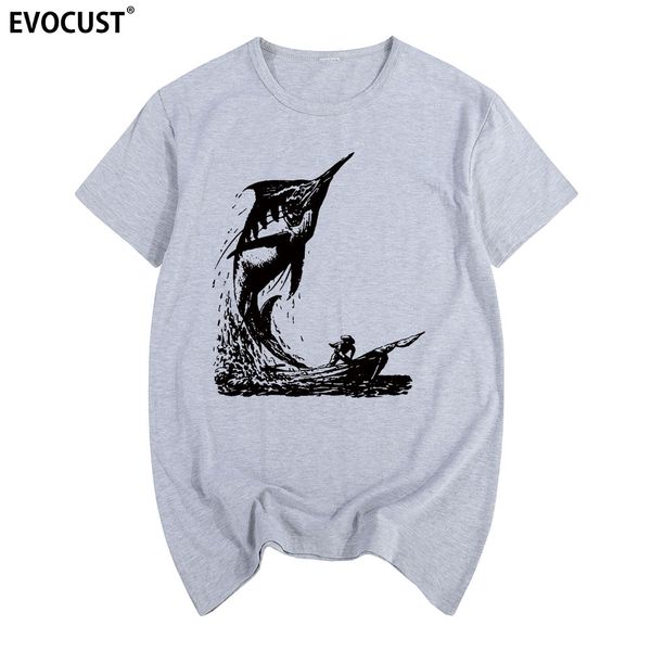 the old man and the sea hemingway t-shirt cotton men t shirt new women tee funny fashion
the old man and the sea hemingway t-shirt cotton men t shirt new women tee funny fashion
