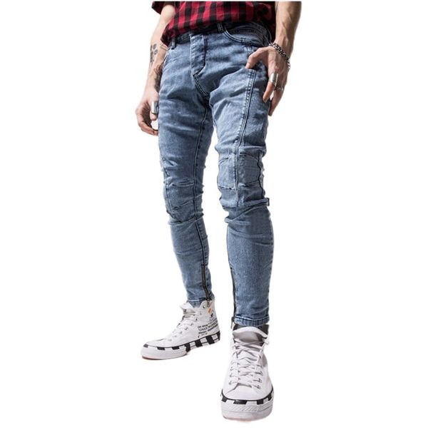 western style nwe mens classic fashion spliced jeans skinny stretch slim hop hop pants with men jeans, Blue
western style nwe mens classic fashion spliced jeans skinny stretch slim hop hop pants with men jeans, Blue