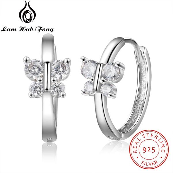 hoop & huggie 925 sterling silver round earrings butterfly cz for women fine jewelry exquisite gift (lam hub fong), Golden;silver
hoop & huggie 925 sterling silver round earrings butterfly cz for women fine jewelry exquisite gift (lam hub fong), Golden;silver