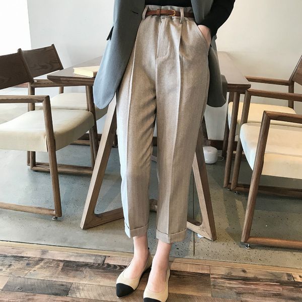 women's pants & capris suit retro 2021 autumn slim temperament nine-point women korean style curled female, Black;white
women's pants & capris suit retro 2021 autumn slim temperament nine-point women korean style curled female, Black;white