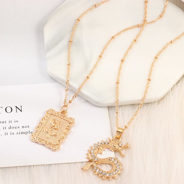 pendant necklaces bohemia portrait alloy gold coin for women vintage rose fashion long necklace 2021 jewelry gifts, Silver
pendant necklaces bohemia portrait alloy gold coin for women vintage rose fashion long necklace 2021 jewelry gifts, Silver