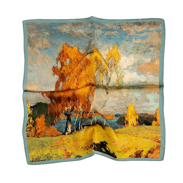 scarves 2021 women silk scarf square foulard lady's neck autumn oil painting design head kerchief fashion girl hair scarfs, Blue;gray
scarves 2021 women silk scarf square foulard lady's neck autumn oil painting design head kerchief fashion girl hair scarfs, Blue;gray