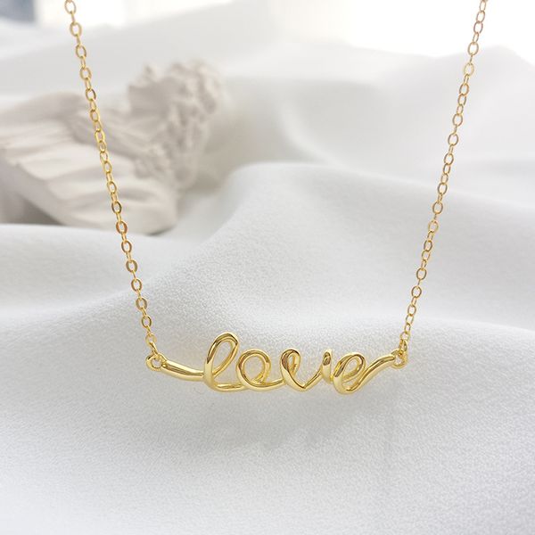 real 925 sterling silver love letters pendant necklace for women chains, gold color woman necklaces girl friends gifts jewelry
real 925 sterling silver love letters pendant necklace for women chains, gold color woman necklaces girl friends gifts jewelry