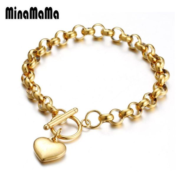 personality gold rose silver color stainless steel keel chain toggle heart charms bracelet for woman lovers gift jewelry, Golden;silver
personality gold rose silver color stainless steel keel chain toggle heart charms bracelet for woman lovers gift jewelry, Golden;silver