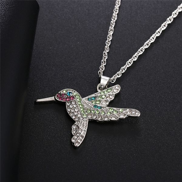 flying hummingbird crystal pendant necklace for women men silver color chain necklace jewelry gift
flying hummingbird crystal pendant necklace for women men silver color chain necklace jewelry gift