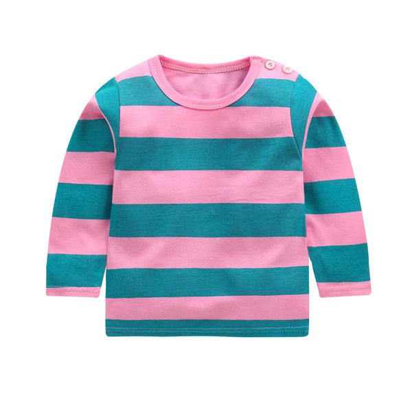 new spring boys girls cartoon cotton t shirts children tees boy girl long sleeve kids brand baby clothes 12m-8y, Blue