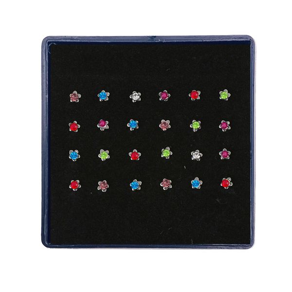 24pcs/box nose piercing stainless steel inlaid 3mm rhinestones nose studs nose ring fashion body piercing jewelry, Silver
24pcs/box nose piercing stainless steel inlaid 3mm rhinestones nose studs nose ring fashion body piercing jewelry, Silver