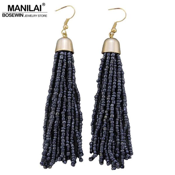 manilai 7 colors choise cluster beaded long tassels bohemia earring women fashion jewelry handmade beads dangle earrings fe188, Silver
manilai 7 colors choise cluster beaded long tassels bohemia earring women fashion jewelry handmade beads dangle earrings fe188, Silver