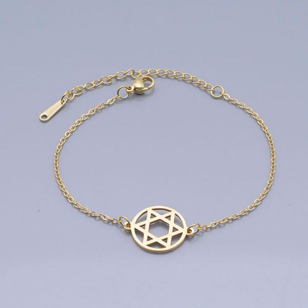 link, chain 100% stainless steel dainty star of david charm bracelet for women wholesale never rust factory sale amazing quality, Black
link, chain 100% stainless steel dainty star of david charm bracelet for women wholesale never rust factory sale amazing quality, Black