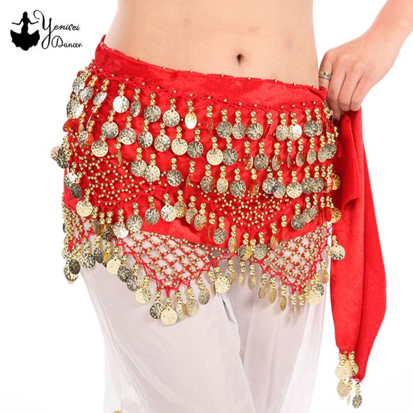 7 colors belly dance hip scarf triangle multiple gold coins waist chain for bellydance practice clothes accessories, Black;red
7 colors belly dance hip scarf triangle multiple gold coins waist chain for bellydance practice clothes accessories, Black;red