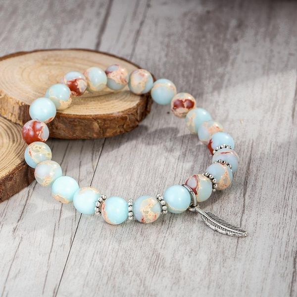 8mm agalmatolite bead strand bracelet feather charm simple unique design stone jewelry for women dropshipping, Golden;silver
8mm agalmatolite bead strand bracelet feather charm simple unique design stone jewelry for women dropshipping, Golden;silver