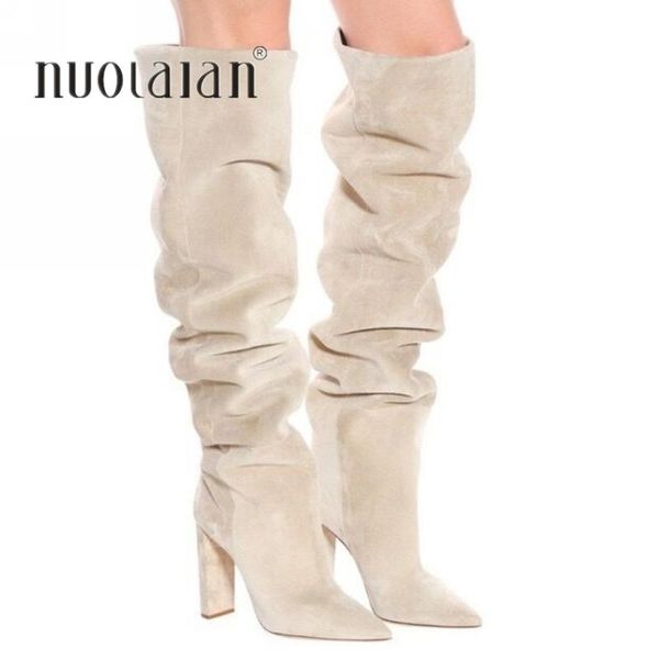 boots brand women fashion high heels faux suede over the knee slouchy long winter female thigh shoes, Black
boots brand women fashion high heels faux suede over the knee slouchy long winter female thigh shoes, Black