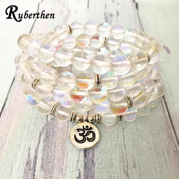 ruberthen 8 mm mermaid crystal beads 4 wrap bracelet trendy design women`s 108 mala ohm charm bracelet yoga necklace for women, Black
ruberthen 8 mm mermaid crystal beads 4 wrap bracelet trendy design women`s 108 mala ohm charm bracelet yoga necklace for women, Black