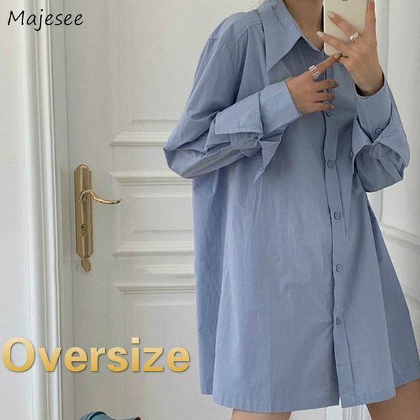 women's blouses & shirts womens blue long sleeve single breasted bf oversize harajuku classic basic female solid simple all-match vintg, White
women's blouses & shirts womens blue long sleeve single breasted bf oversize harajuku classic basic female solid simple all-match vintg, White