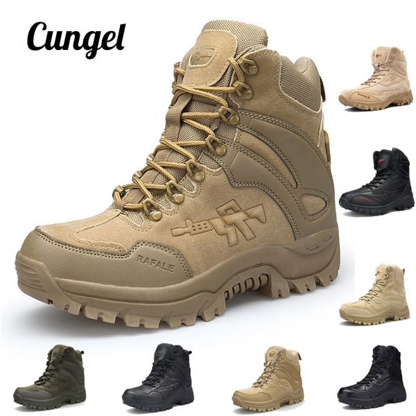 cungel men's boot combat mens outdoor ankle boot tactical big size army male shoes safety motocycle boots desert, Black
cungel men's boot combat mens outdoor ankle boot tactical big size army male shoes safety motocycle boots desert, Black