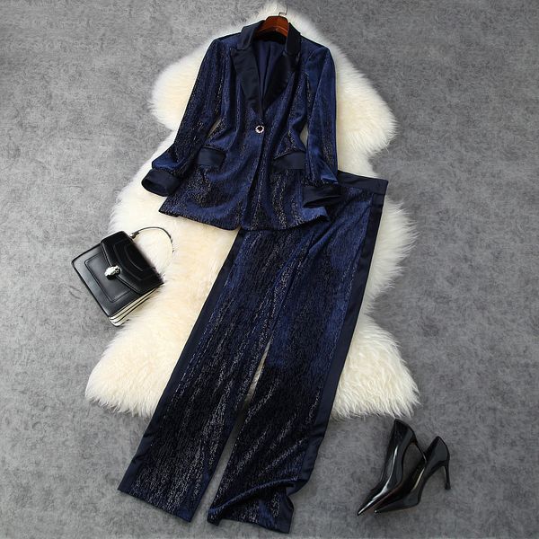 european and american women's wear 2020 autumn new style long sleeved lapel corduroy coat wide-legged pants fashion suits, White
european and american women's wear 2020 autumn new style long sleeved lapel corduroy coat wide-legged pants fashion suits, White