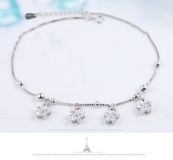 fun-beauty s925 sterling silver women's anklet korean fashion small fresh cherry blossom anklet wild simple round bead box chain, Red;blue
fun-beauty s925 sterling silver women's anklet korean fashion small fresh cherry blossom anklet wild simple round bead box chain, Red;blue