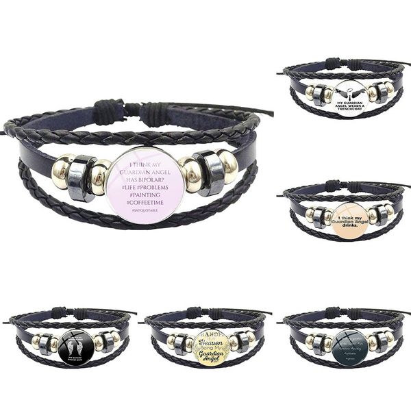 charm bracelets my guardian angel lives in heaven lettering steampunk jewelry glass cabochon black leather bracelet bangle for girls wholesa, Golden;silver
charm bracelets my guardian angel lives in heaven lettering steampunk jewelry glass cabochon black leather bracelet bangle for girls wholesa, Golden;silver