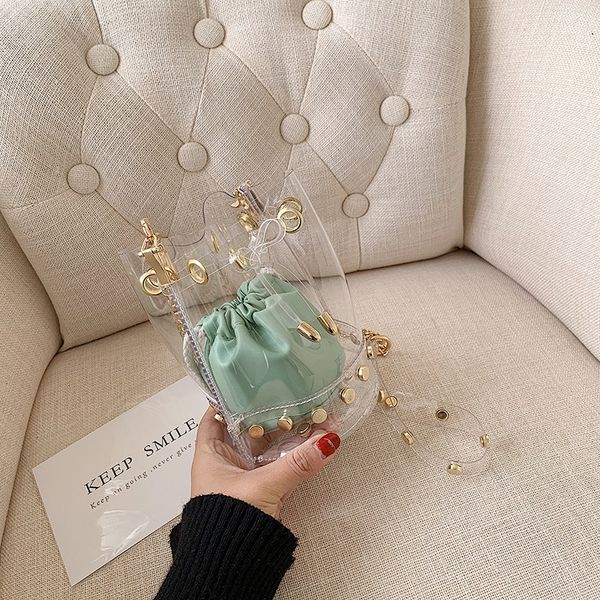 women clear bucket bag women's transparent handbags luxury lady crossbody bags mini women messenger bag pvc rivet sac bolsa
women clear bucket bag women's transparent handbags luxury lady crossbody bags mini women messenger bag pvc rivet sac bolsa