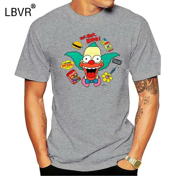 the krusty the clown hey hey kids t-shirt white mens rtero tv show tee