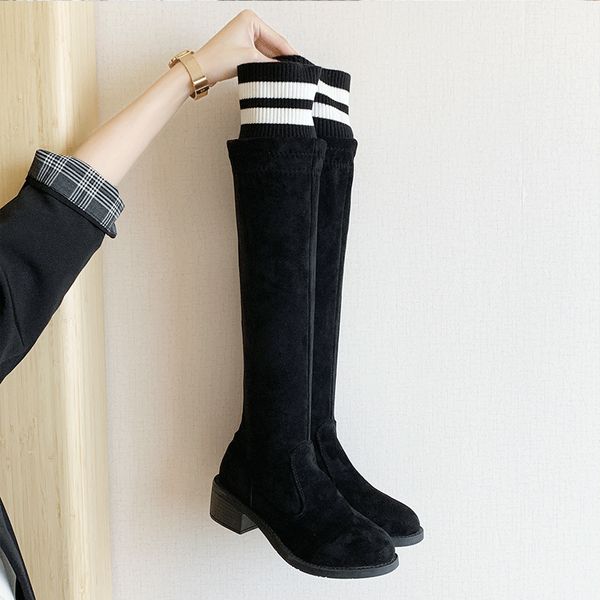 over the knee boots women strench fabric socking med heel thigh high boot 2020 autumn winter rournd toe strench fabric long boot, Black
over the knee boots women strench fabric socking med heel thigh high boot 2020 autumn winter rournd toe strench fabric long boot, Black