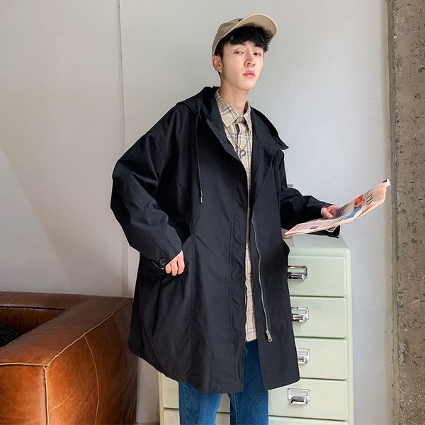 men's trench coats 2021 autumn fashion mid long hooded windbreaker loose casual cuffs button closure zipper jacket size -xxl, Tan;black
men's trench coats 2021 autumn fashion mid long hooded windbreaker loose casual cuffs button closure zipper jacket size -xxl, Tan;black