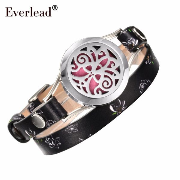 everleead wrap charm bracelets jewelry for women diffuser oils work butterfly healthy living black real leather locket bracelet, Golden;silver
everleead wrap charm bracelets jewelry for women diffuser oils work butterfly healthy living black real leather locket bracelet, Golden;silver