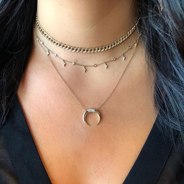 chains 2021 design cubic zirconia crystal gold white rose silver color dangle star cz drop choker necklace jewellery for women
chains 2021 design cubic zirconia crystal gold white rose silver color dangle star cz drop choker necklace jewellery for women