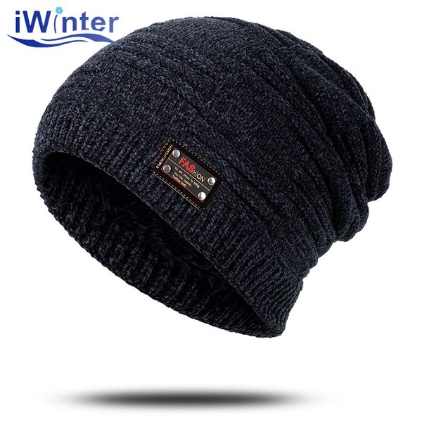 beanies iwinter winter men's beanie hat fashion letter knitted plus velvet thicken warm skullies high quality
beanies iwinter winter men's beanie hat fashion letter knitted plus velvet thicken warm skullies high quality