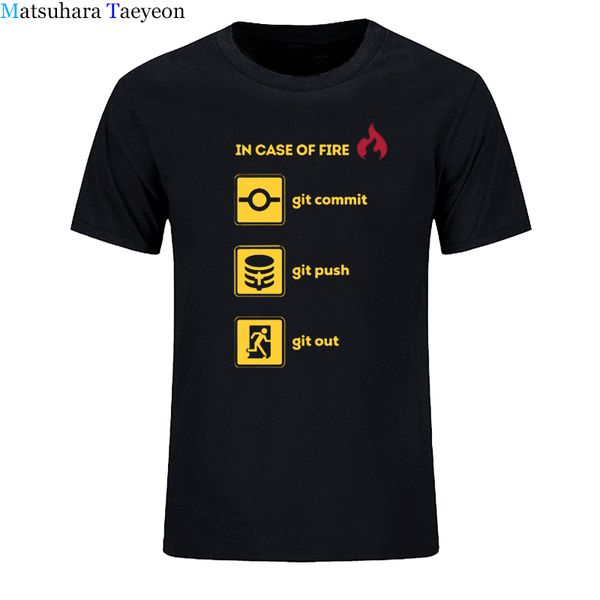 summer new fashion t-shirt man 100% cotton funny programmer tshirt- in case of fire git commit push out t shirts
summer new fashion t-shirt man 100% cotton funny programmer tshirt- in case of fire git commit push out t shirts