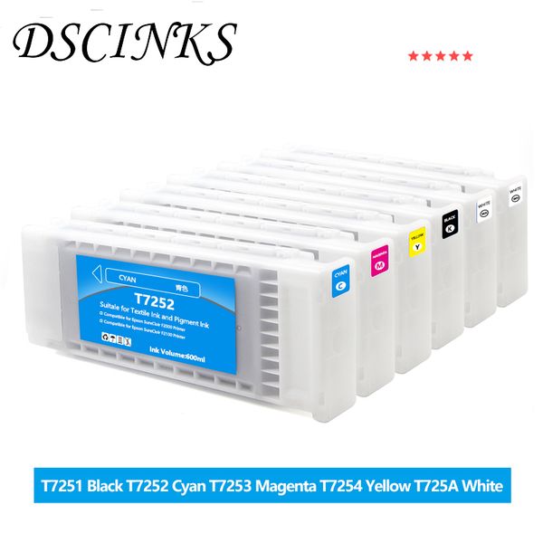 ink cartridges 600ml textile t7251 t7252 t7253 t7254 t725a cartridge for f2000 f2100 f2130 f2140 f2150 f2160 printer
ink cartridges 600ml textile t7251 t7252 t7253 t7254 t725a cartridge for f2000 f2100 f2130 f2140 f2150 f2160 printer