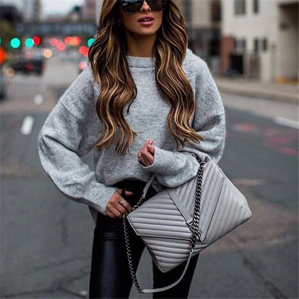 2020 autumn and winter new coat sweater women's base round neck stretch women's sweater coat wzbro, White;black
2020 autumn and winter new coat sweater women's base round neck stretch women's sweater coat wzbro, White;black