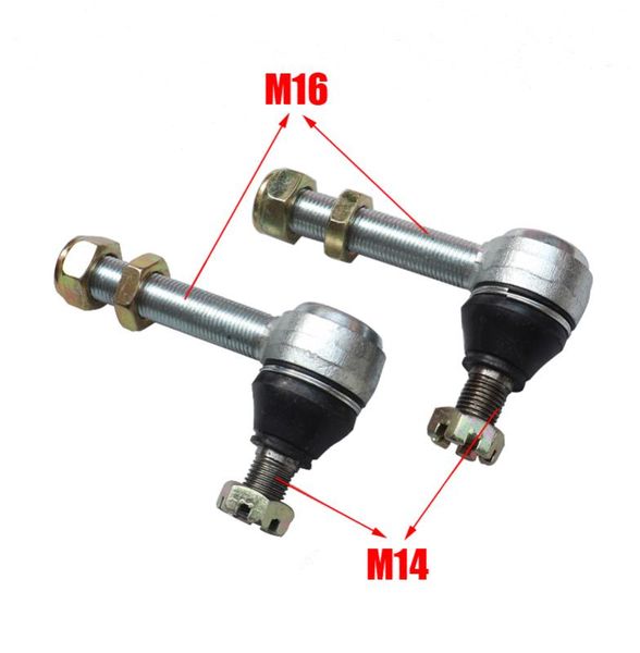 1left and 1right hand thread m16*m12/m14 bolt tie rod end ball joint for 150cc 250cc quad dirt bike atv go kart dune buggy
1left and 1right hand thread m16*m12/m14 bolt tie rod end ball joint for 150cc 250cc quad dirt bike atv go kart dune buggy