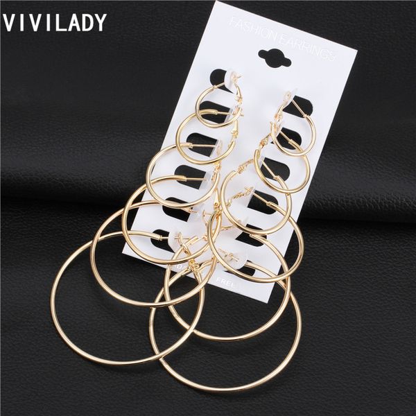 vivilady trendy 6 pairs/set hoop earrings round gold silver color female nickel party bijoux accessories birthday gift, Golden;silver
vivilady trendy 6 pairs/set hoop earrings round gold silver color female nickel party bijoux accessories birthday gift, Golden;silver