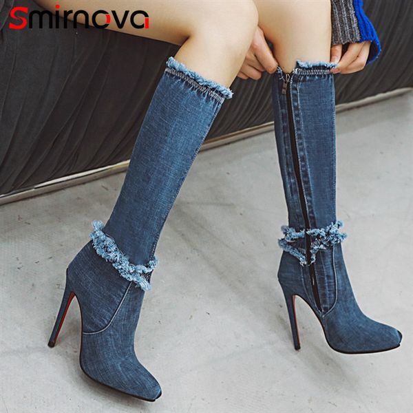 boots smirnova 2021 winter autumn female super high heels pointed toe shoes wholesale knee zip women's, Black
boots smirnova 2021 winter autumn female super high heels pointed toe shoes wholesale knee zip women's, Black