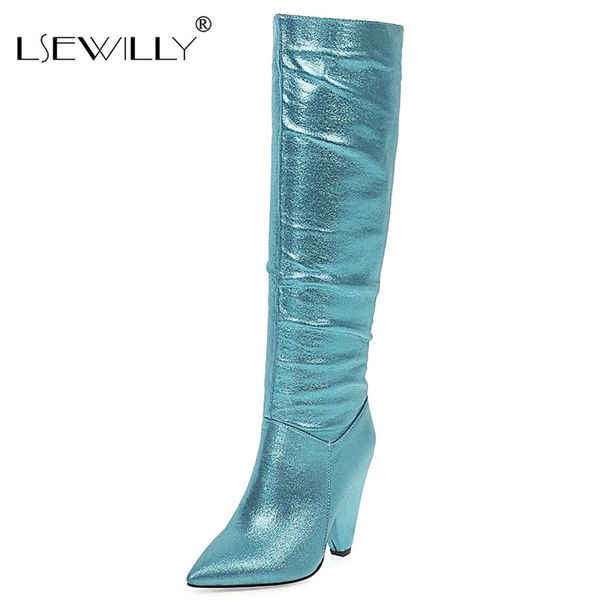 lsewilly pleated cowboy boots pink blue glitter bling boots for woman big size 34-48 winter spike high heels knee-high, Black
lsewilly pleated cowboy boots pink blue glitter bling boots for woman big size 34-48 winter spike high heels knee-high, Black