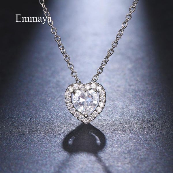 pendant necklaces emmaya romantic design white heart appearance necklace with cubic zircon for female dazzling anniversary gift lovers, Silver
pendant necklaces emmaya romantic design white heart appearance necklace with cubic zircon for female dazzling anniversary gift lovers, Silver