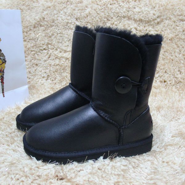 classic winter boots for women natural fur snow boots fashion waterproof genuine sheepskin leather woman's warm wool shoes, Black
classic winter boots for women natural fur snow boots fashion waterproof genuine sheepskin leather woman's warm wool shoes, Black