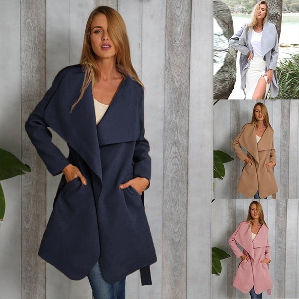 europe and the united states foreign trade women's large lapel pocket strap loose medium woolen coat a large number of stock, Black
europe and the united states foreign trade women's large lapel pocket strap loose medium woolen coat a large number of stock, Black