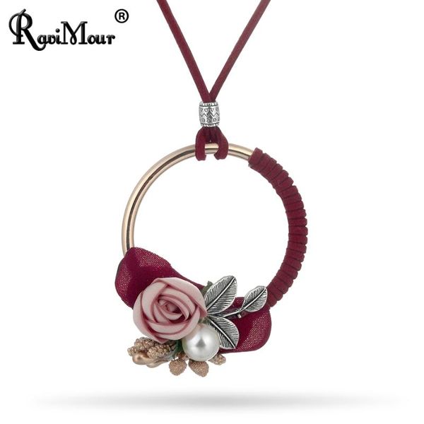 pendant necklaces ravimour long leather chain steampunk choker pendants women fashion jewelry ethnic flower simulation pearl colar, Silver
pendant necklaces ravimour long leather chain steampunk choker pendants women fashion jewelry ethnic flower simulation pearl colar, Silver