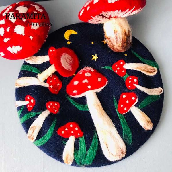 faramita holiday women girls kids cute 3d poisonous mashroom 100% wool handmade berets french beret manual headwear hats forest, Blue;gray
faramita holiday women girls kids cute 3d poisonous mashroom 100% wool handmade berets french beret manual headwear hats forest, Blue;gray