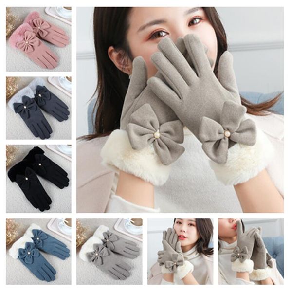 women big bow gloves touch screen glove velvet woolen warm fingers winter gloves ski designer gloves sports cycling telefingers cz91602, White
women big bow gloves touch screen glove velvet woolen warm fingers winter gloves ski designer gloves sports cycling telefingers cz91602, White