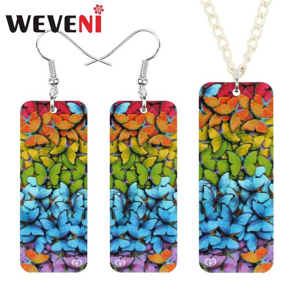 weveni acrylic rectangle colorful butterfly jewelry sets animal insect necklace earrings for women teens novelty gift decoration, Silver
weveni acrylic rectangle colorful butterfly jewelry sets animal insect necklace earrings for women teens novelty gift decoration, Silver