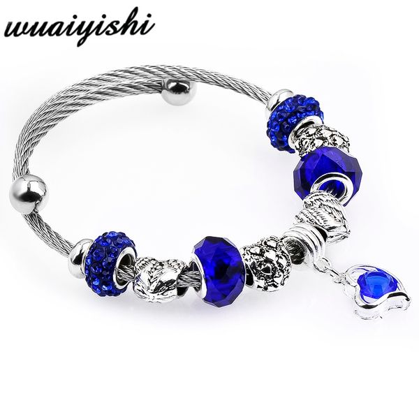blue delicate zircon charm bracelet for women fit brand bracelet jewelry diy making accessories gifts pda-163, Black
blue delicate zircon charm bracelet for women fit brand bracelet jewelry diy making accessories gifts pda-163, Black