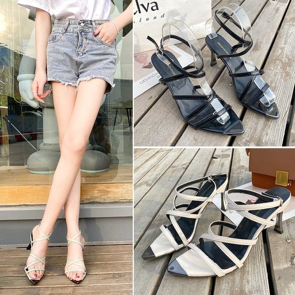2020 summer new thin belt fine heel sandals fashion high heel word sandals open toe pointed wild shoes z787, Black 
2020 summer new thin belt fine heel sandals fashion high heel word sandals open toe pointed wild shoes z787, Black