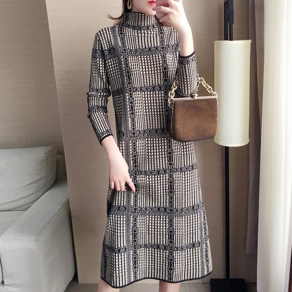 knitted women's autumn and winter bottoming 2019 new bird plaid mid-length dresssweater dress over-knee sweater dress of6vp, Black;gray
knitted women's autumn and winter bottoming 2019 new bird plaid mid-length dresssweater dress over-knee sweater dress of6vp, Black;gray